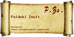 Palánki Zsolt névjegykártya